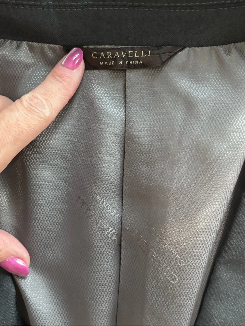 Caravelli Collezione Men’s Sport Coat Blazer Gray 2 Button Wool Blend 48R